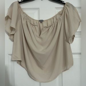 XL beige off the shoulders crop top